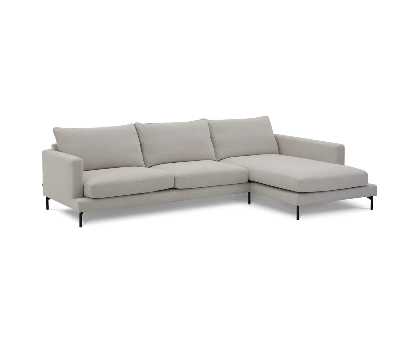 Sleepo Olivia 4-Seters Sjeselong Sofa Høyre Natur 297cm