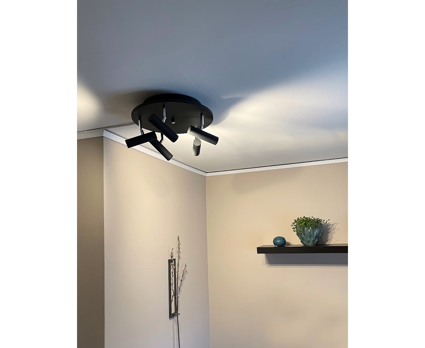 Aneta Lighting Donya Takspot Svart Ø40cm