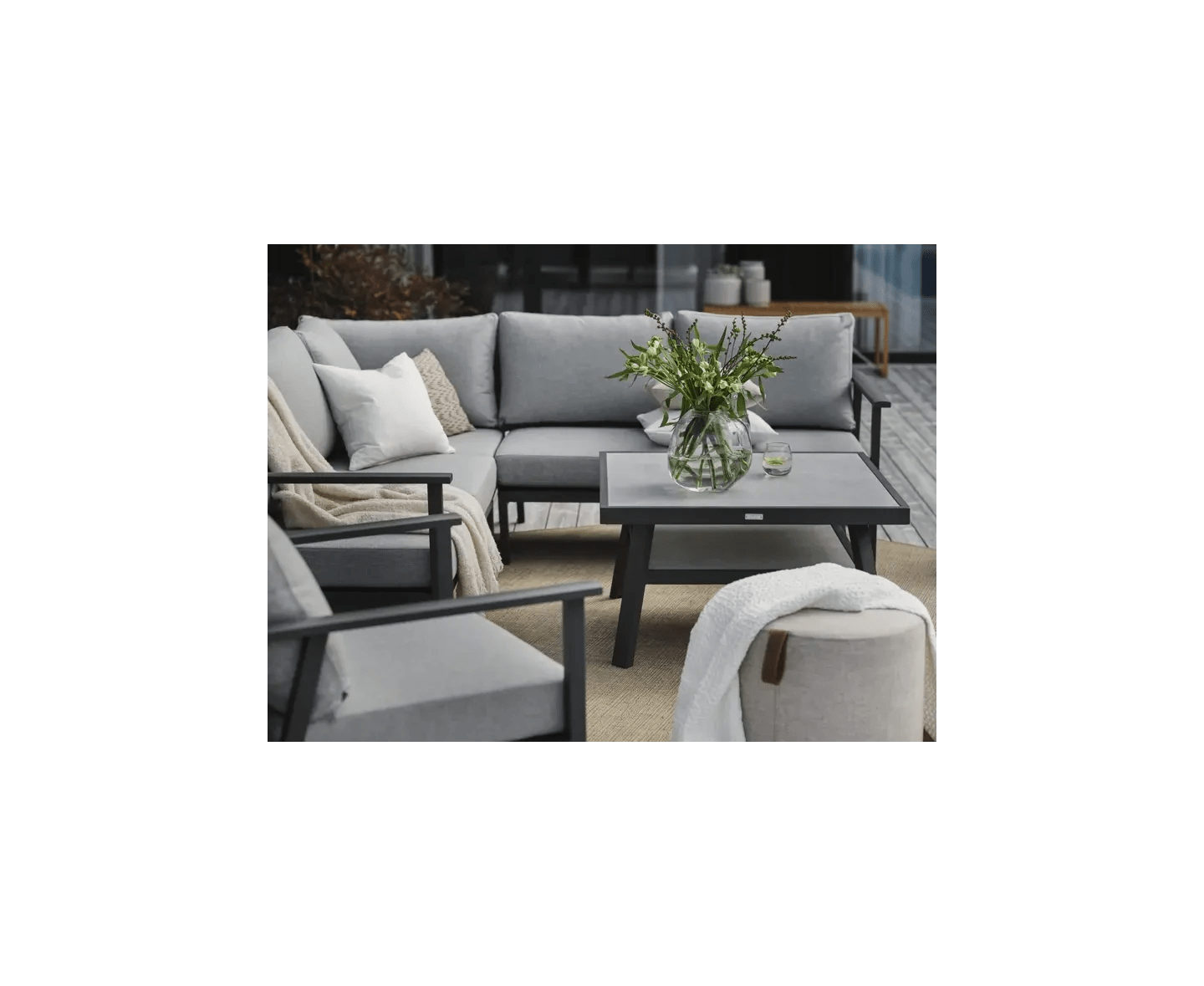 Brafab Samvaro Loungestol Antracit/Pearl Grey 80cm