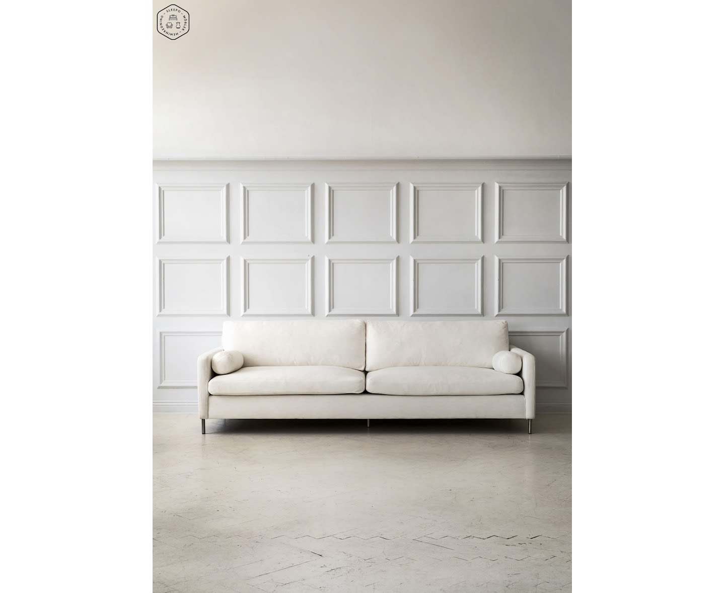 Sleepo Åre 4-Seters Sofa Hvit 257cm