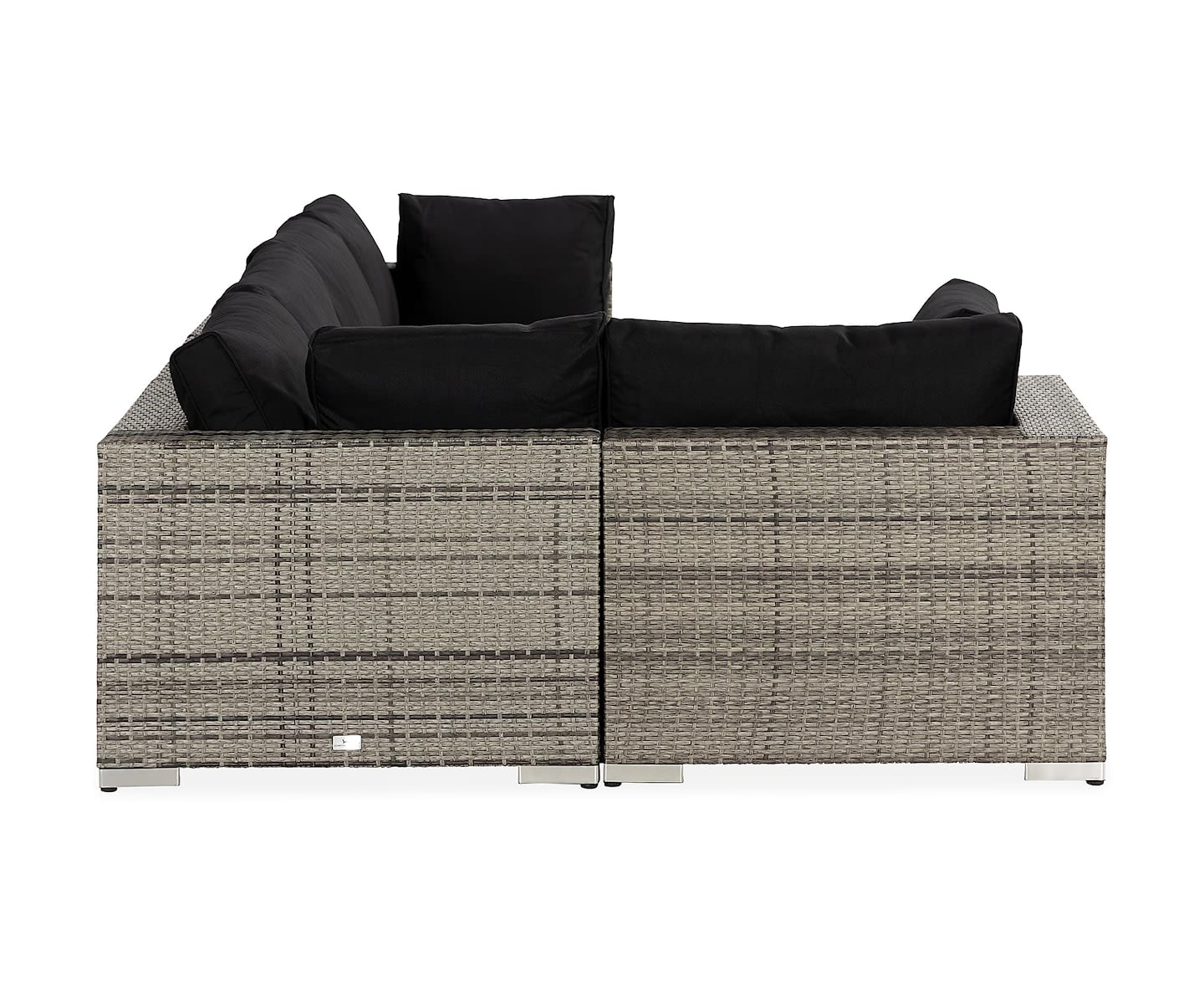 Nordic Outdoor Bora 5-sits Loungesoffa inkl Bord m Hylla Grå