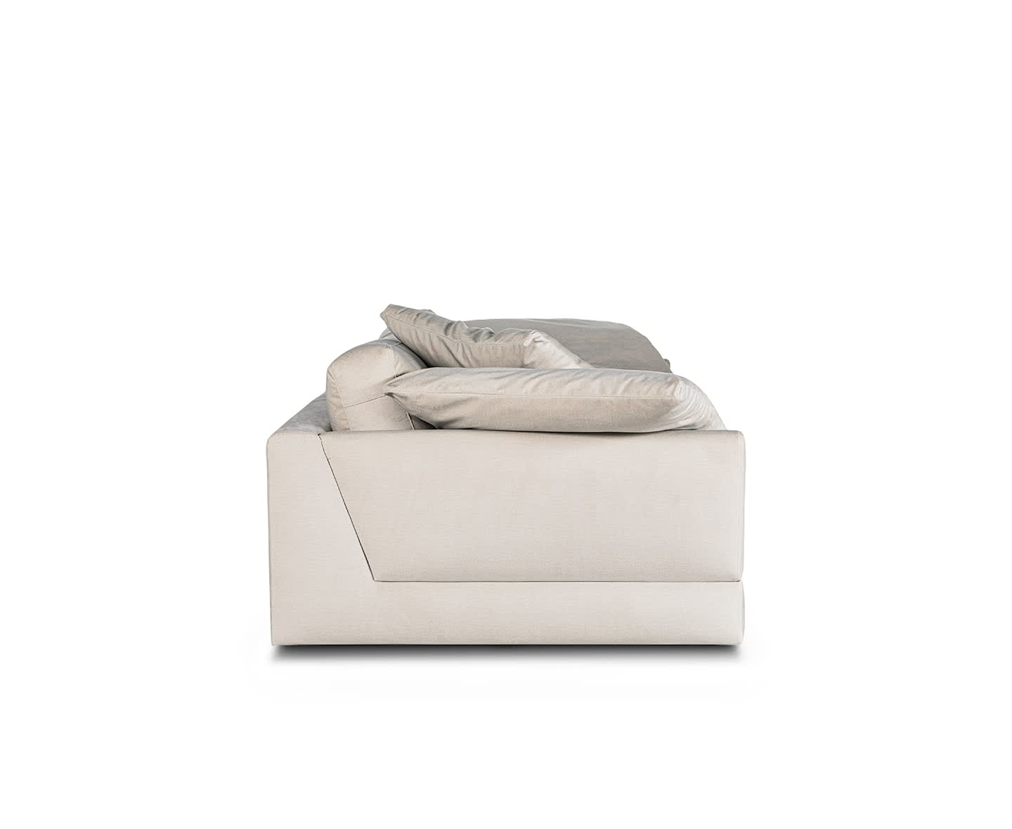 Sleepo Holly 4-Sitzer Sofa Samt Greige 296cm