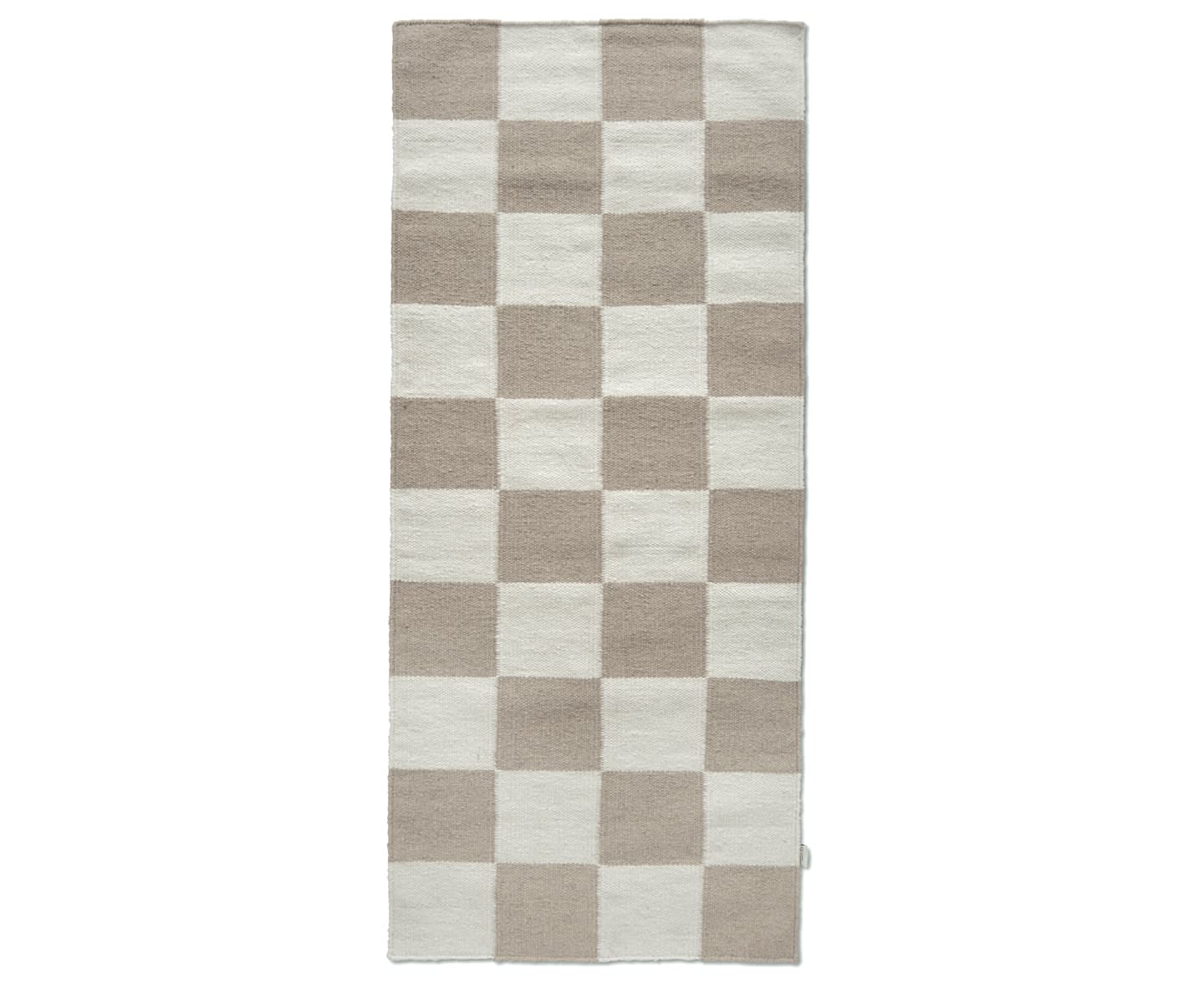 Classic Collection Squares Gangmatte Hvit/Natur 80x200