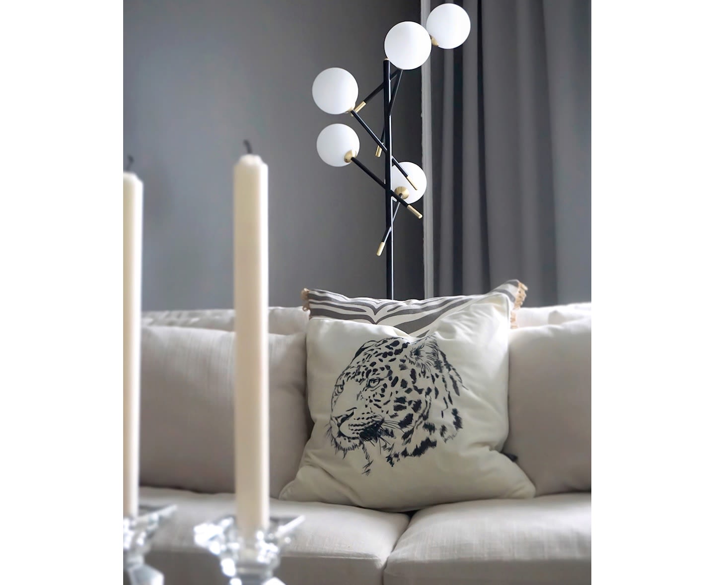 Aneta Lighting Chanelle Golvlampa Svart