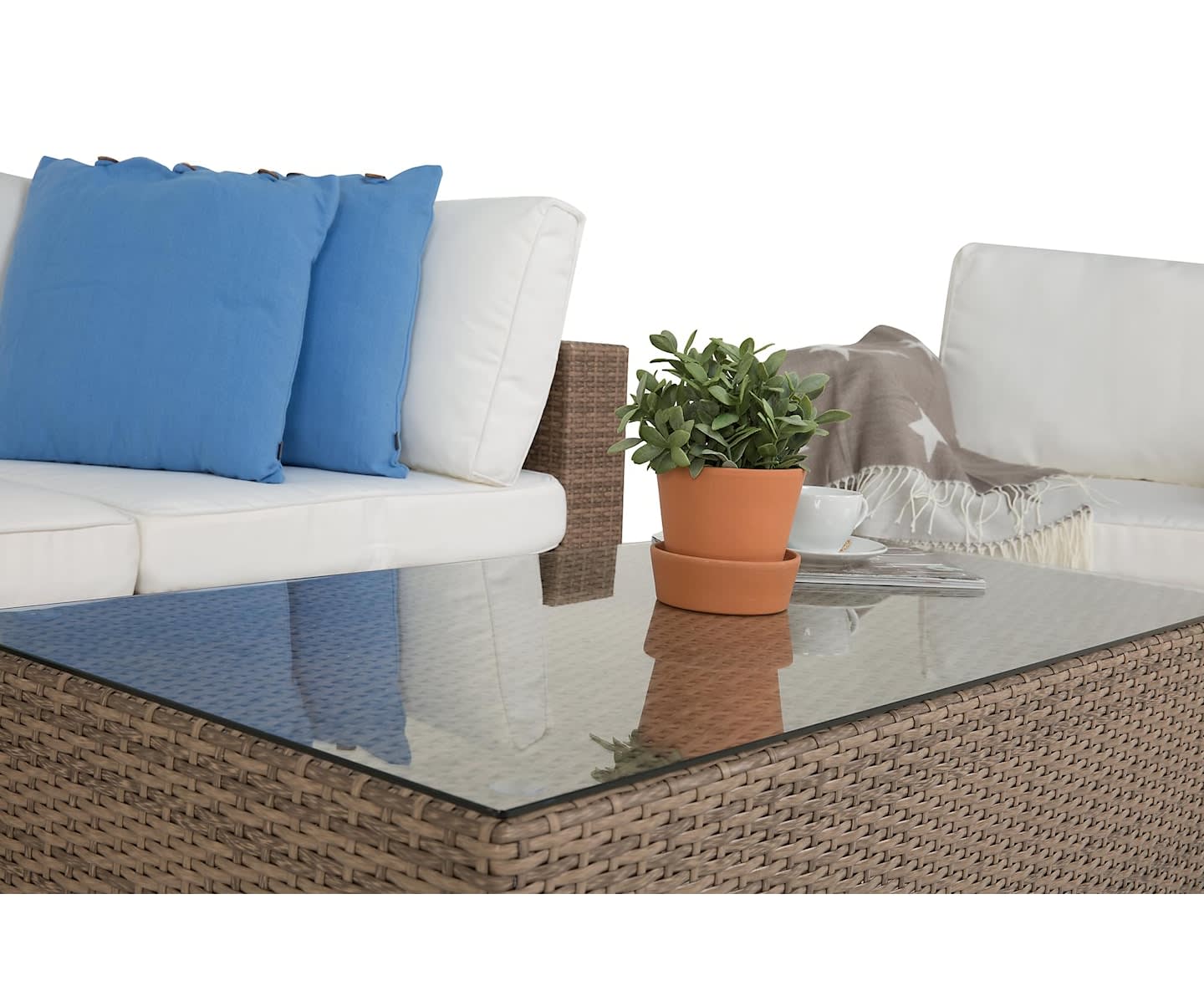 Nordic Outdoor Bora 3-sits Loungegrupp ink Bord Sand