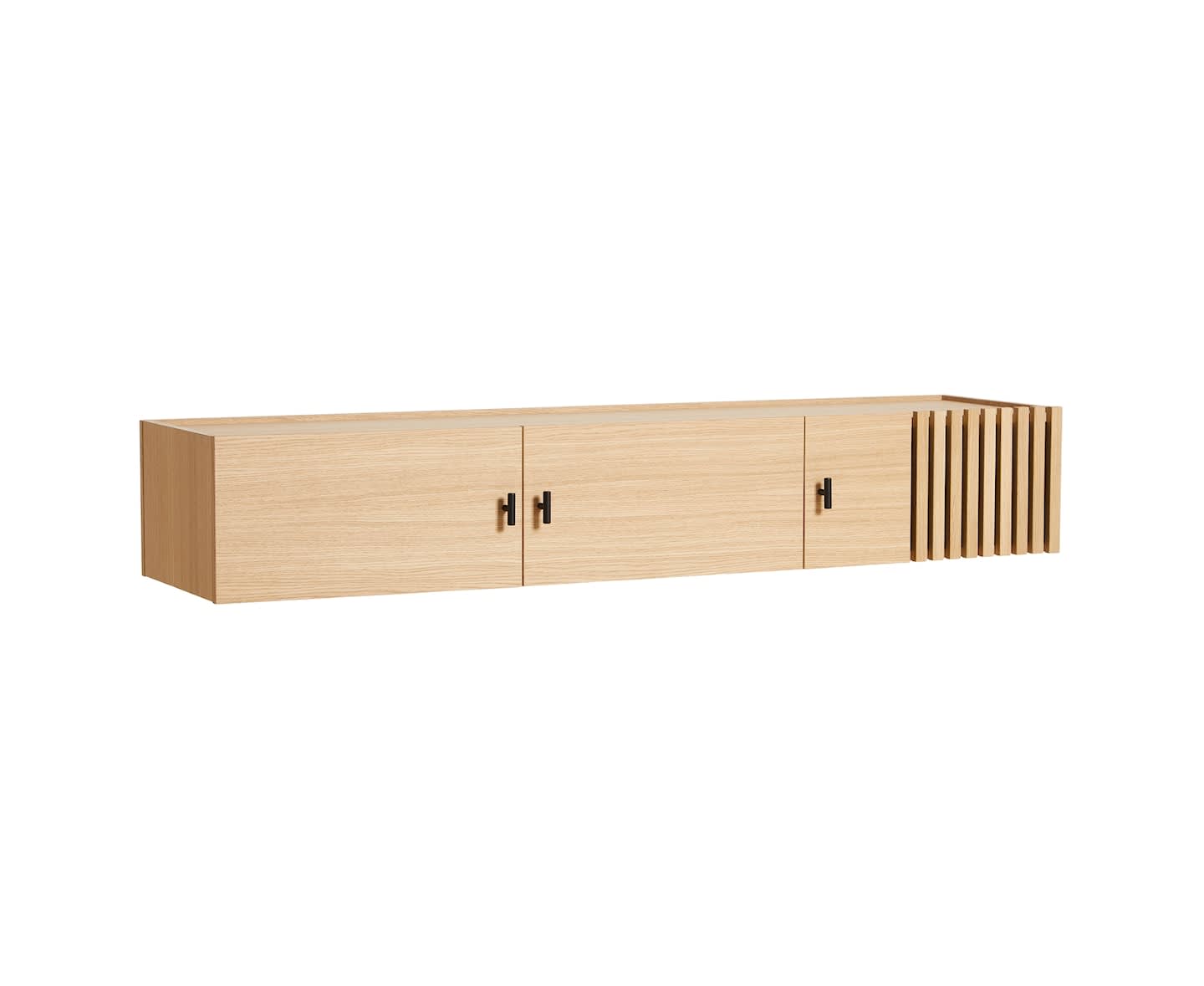 Woud Array Väggmonterat Sidobord  White Oak/Black 150cm