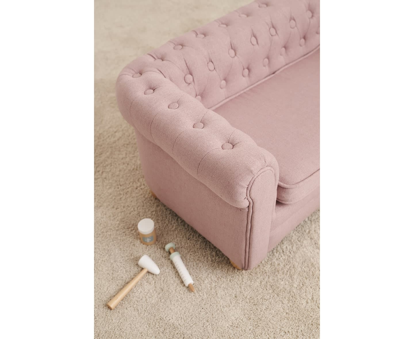 Kids Concept Chesterfield Soffa Liten Rosa