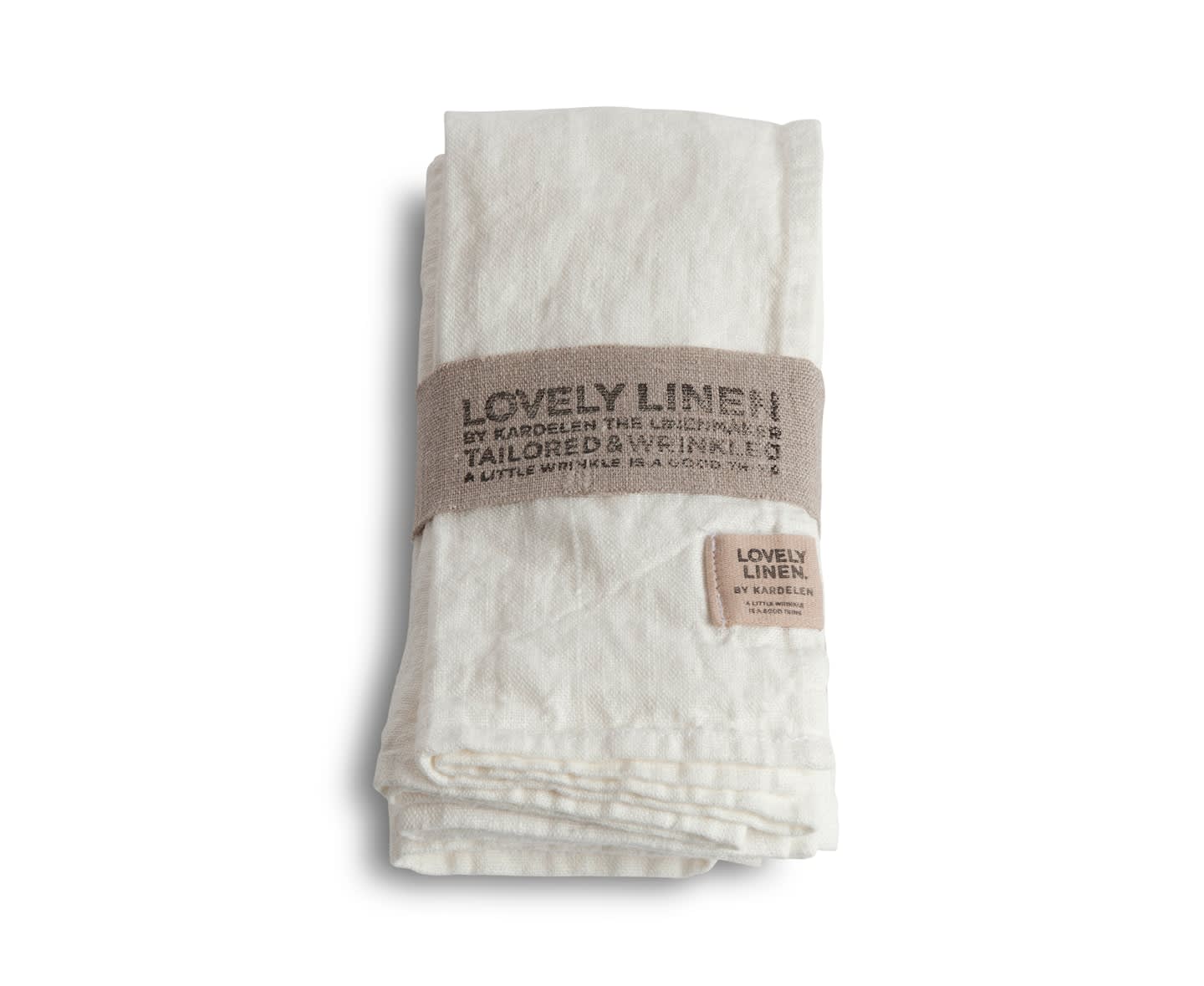 Lovely Linen Lovely lautasliina pellava luonnonvalkoinen 4-pakkaus