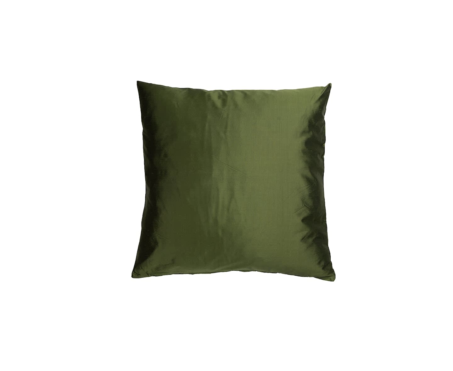 Linum Silk Kuddfodral Moss Green 40x40