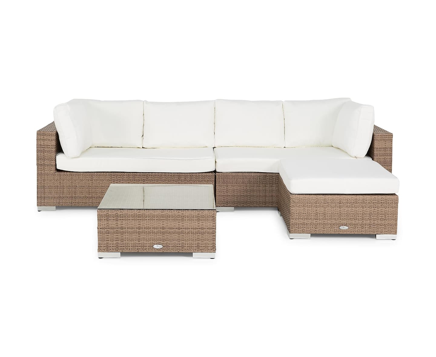 Nordic Outdoor Bora 4-seters loungegruppe inkl. sofa/blokkbord Sand