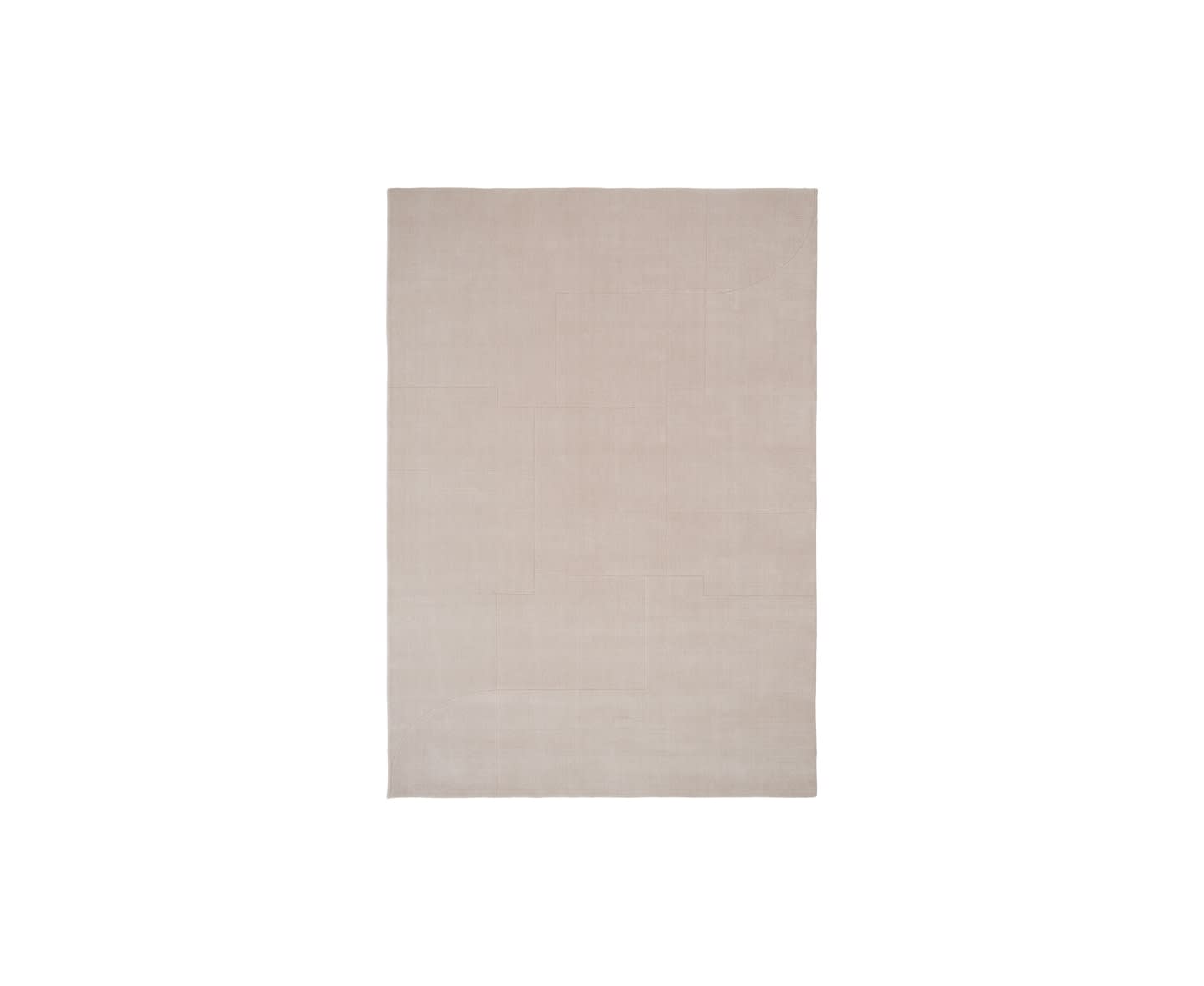 Linie Design Geometric Maze Wollteppich Beige 200x300