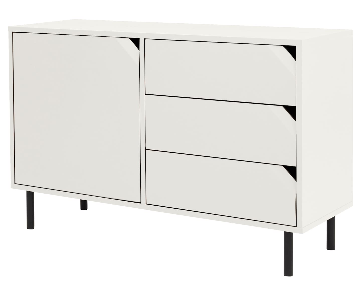 Tenzo Corner Sideboard Cotton White Matte 118.5cm