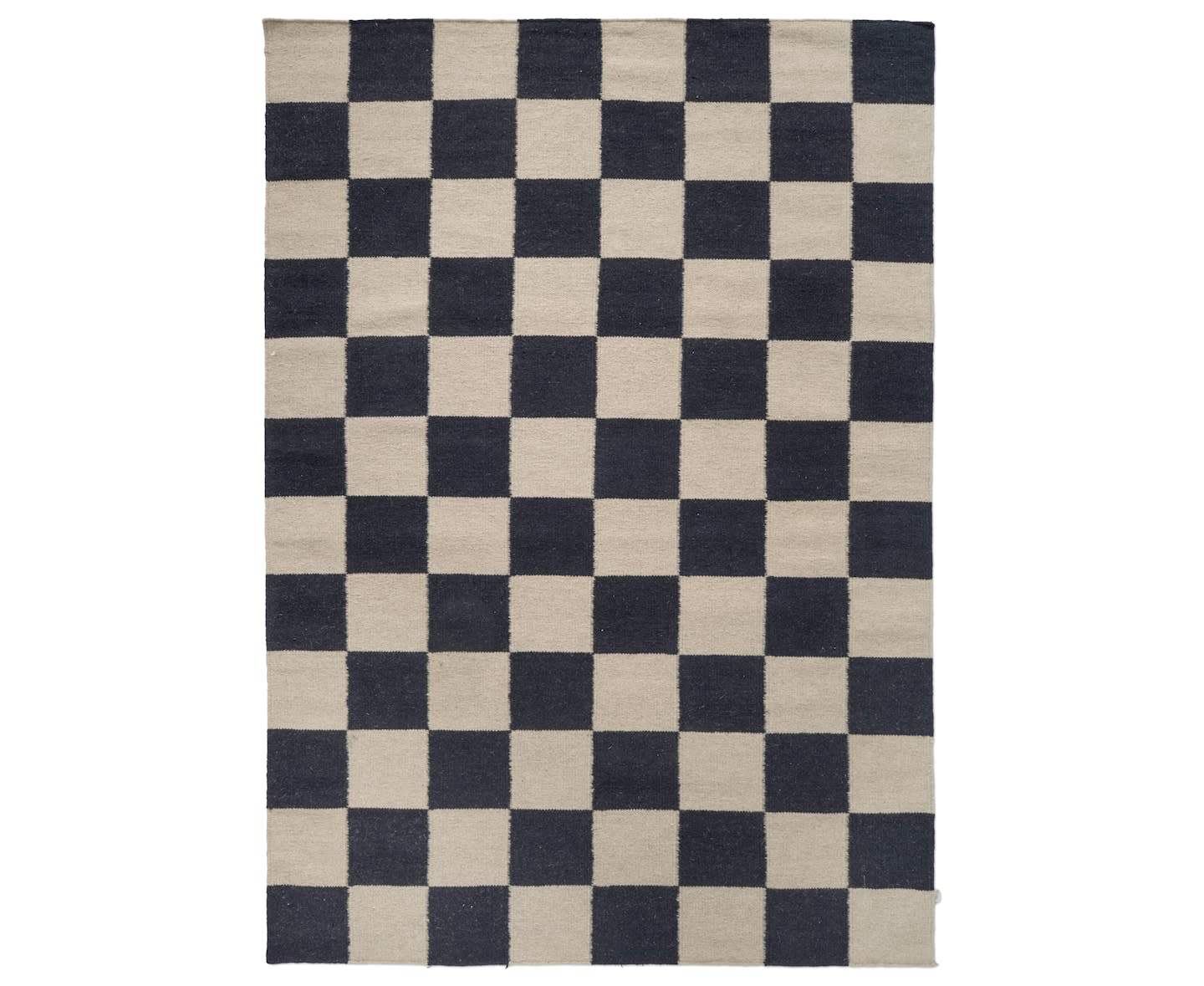 Classic Collection Squares Ullmatta Svart/Natur 170x230