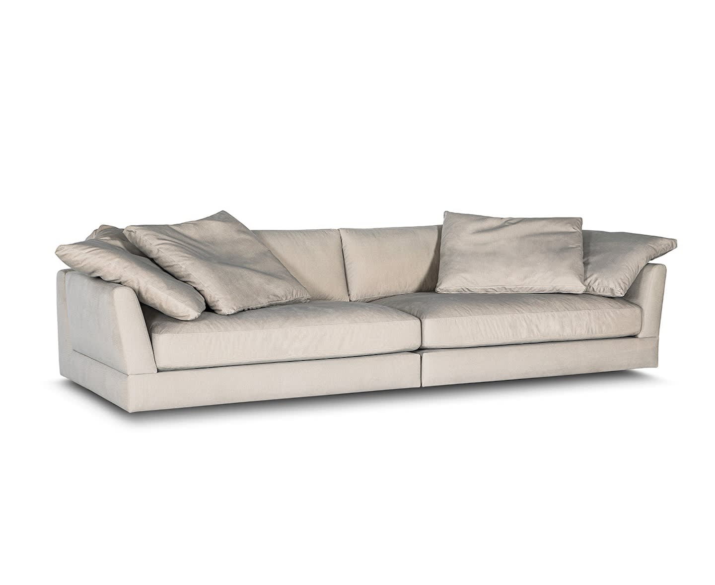 Sleepo Holly 4-sits Soffa Sammet Greige 296cm