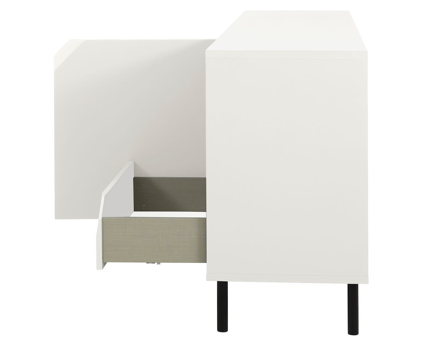 Tenzo Corner Sideboard Cotton White Matte 176.5cm