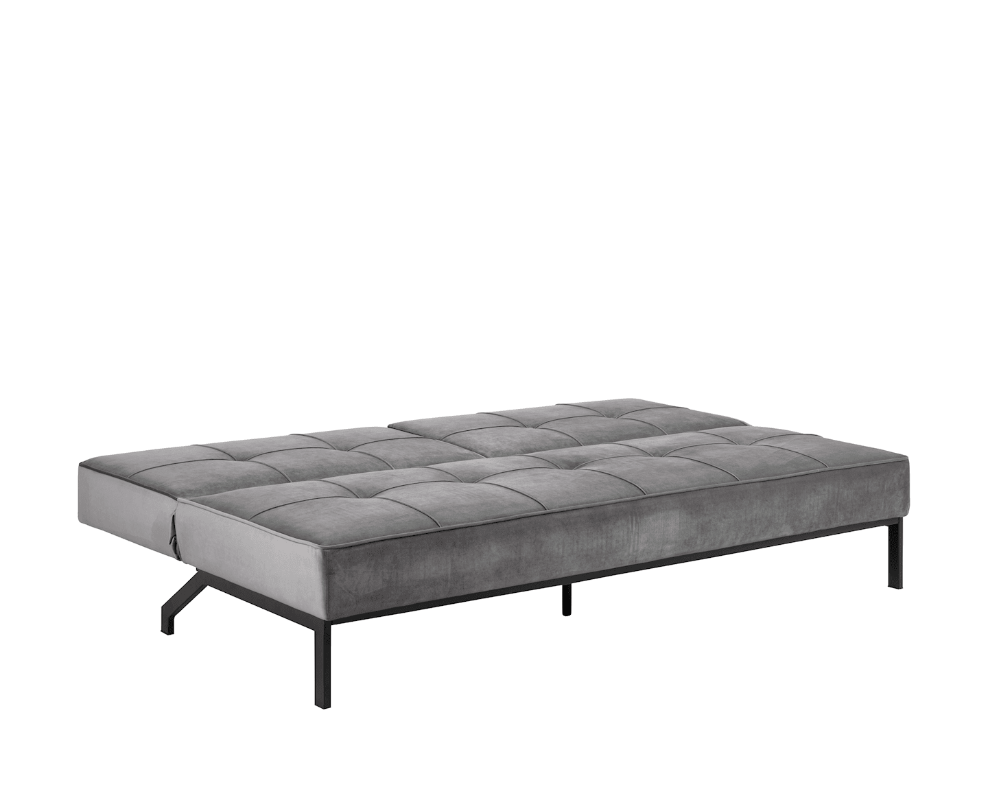 Nordic Home Sund Schlafsofa Samt Hellgrau 198cm