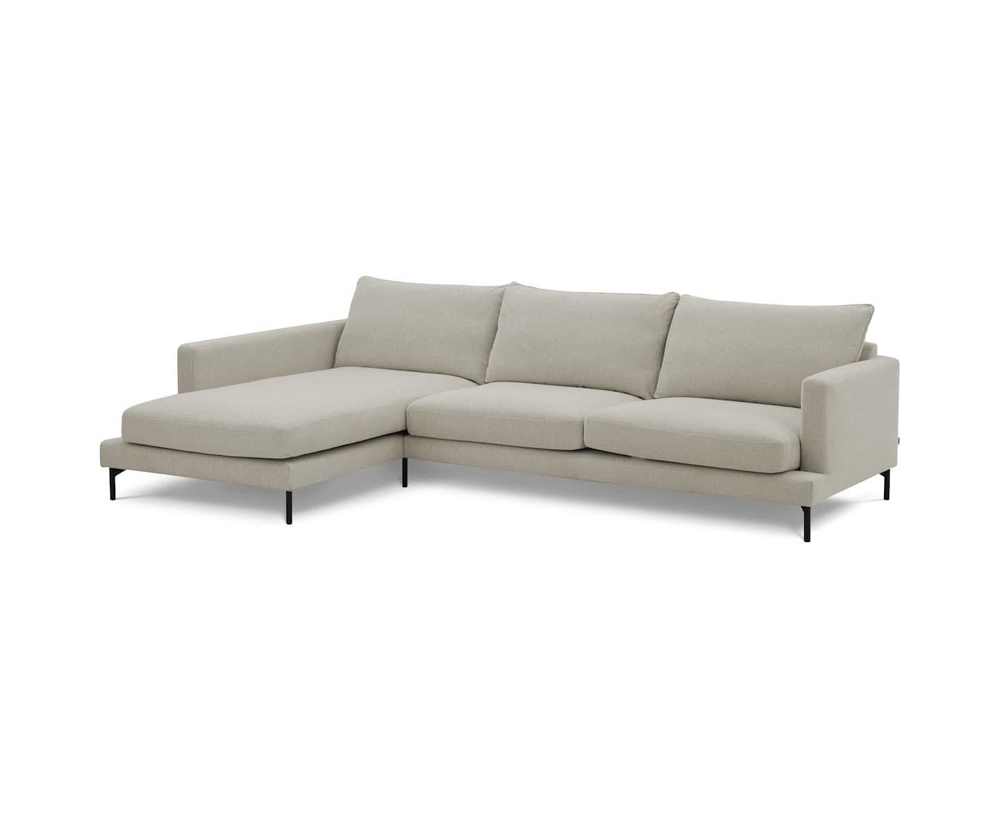 Sleepo Olivia 4-Seters Sjeselong Sofa Venstre Natur 297cm