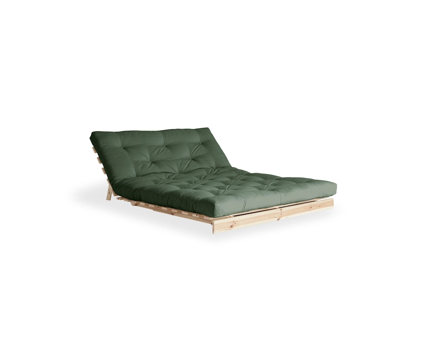 Karup Design Roots Bäddsoffa Natur/Olive Green 140cm