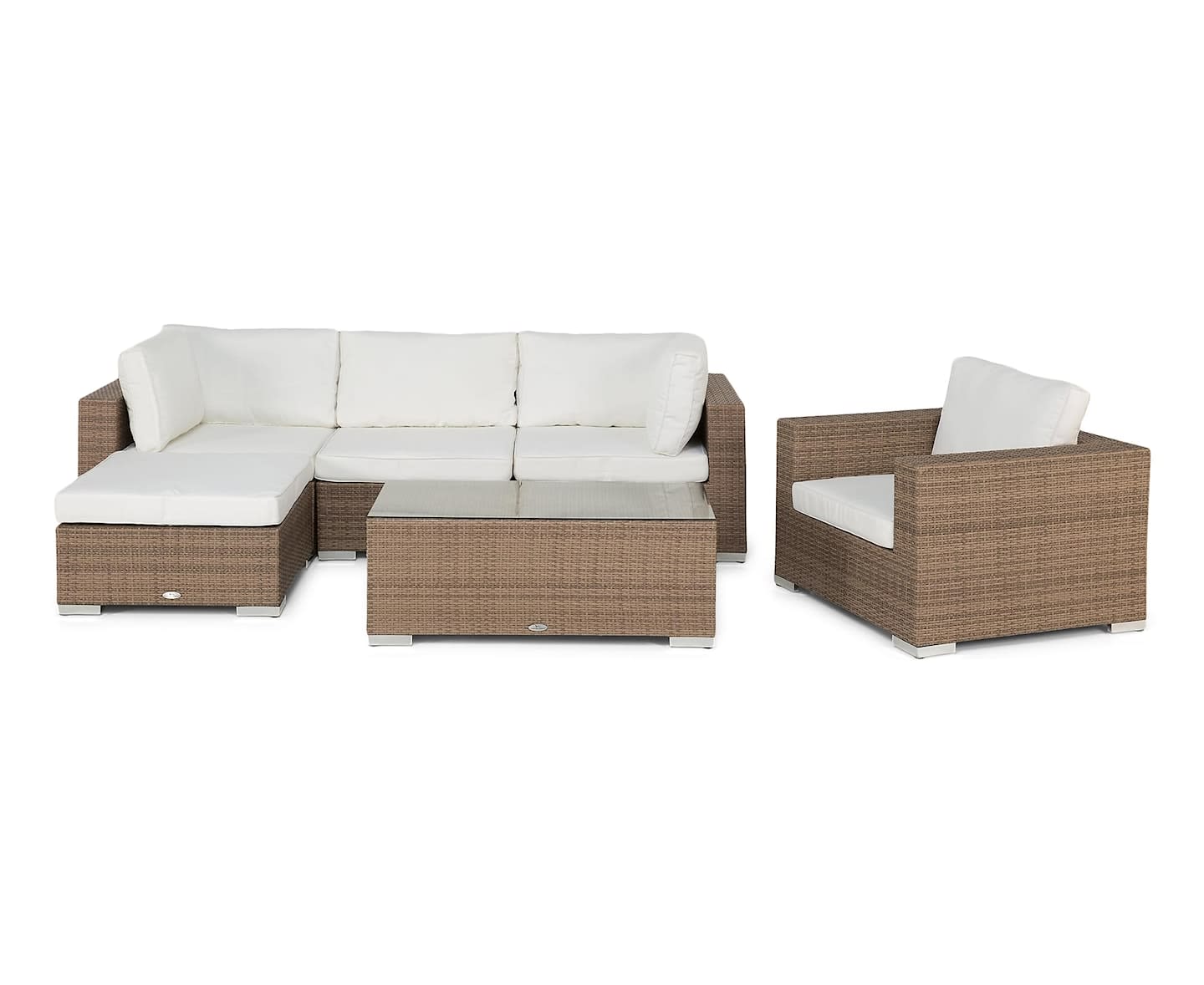 Nordic Outdoor Bora 5-seters loungegruppe inkl. sofa/blokkbord Sand