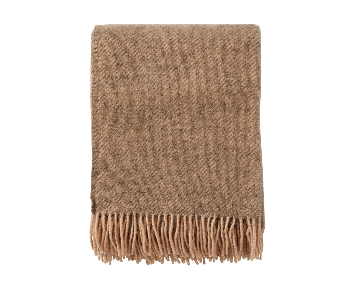 Klippan Yllefabrik Gotland Ullpläd Beige