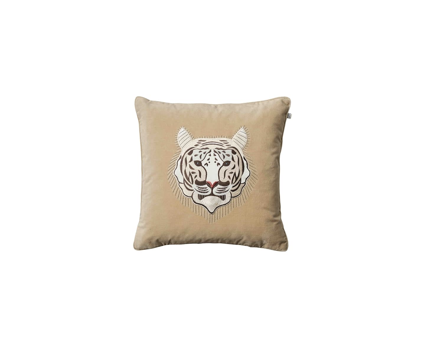 Chhatwal &amp; Jonsson Embroidered Tiger Kuddfodral Sammet 50x50