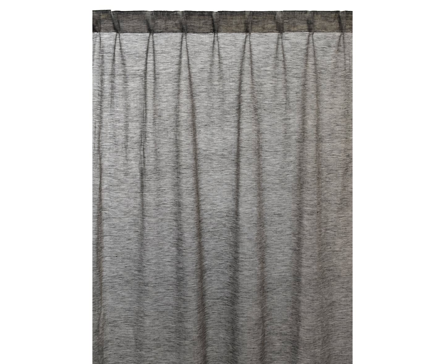 Linum Intermezzo Vorhanglänge Leinen Dark Charcoal Grey 290cm 2er-Pack