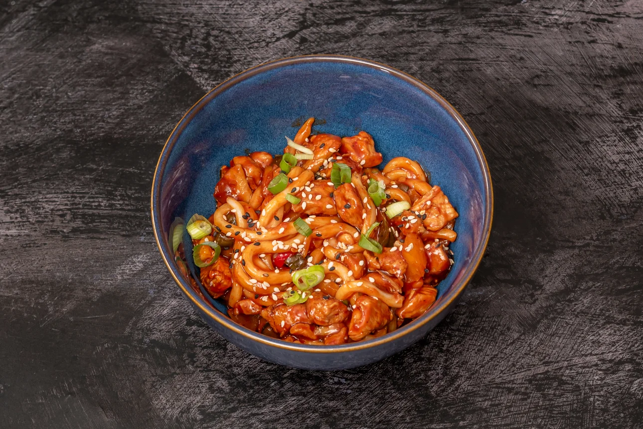 Chilli Chicken Udon from Momocha