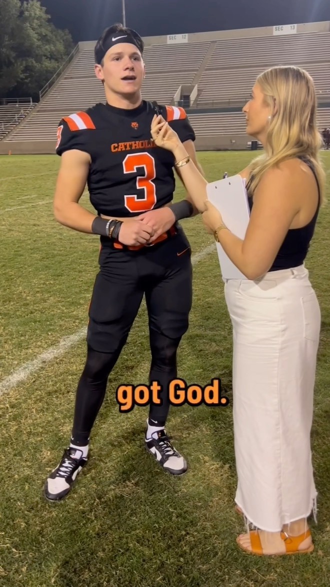 When talking with dual- athlete Catholic WR Bradle...