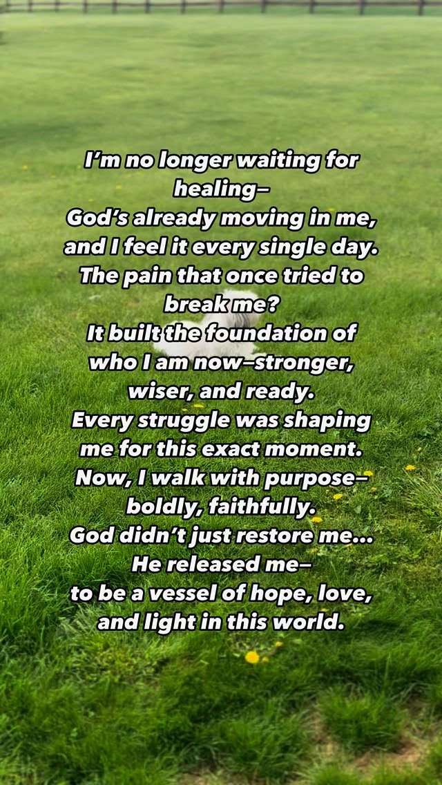 I used to wait for healing like it was a finish li...
