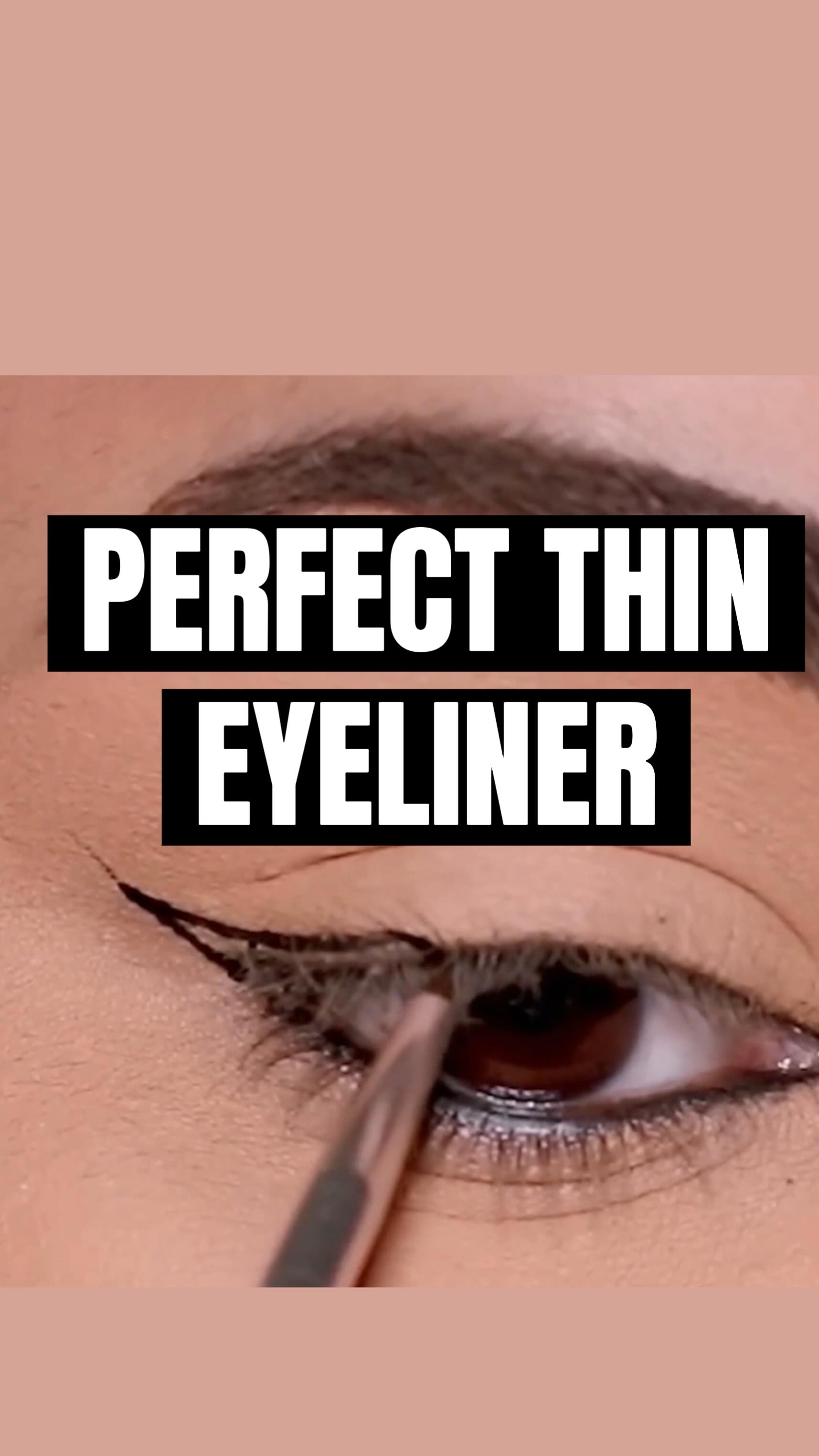 Try this technique to Apply PERFECTLY THIN Eyeline...