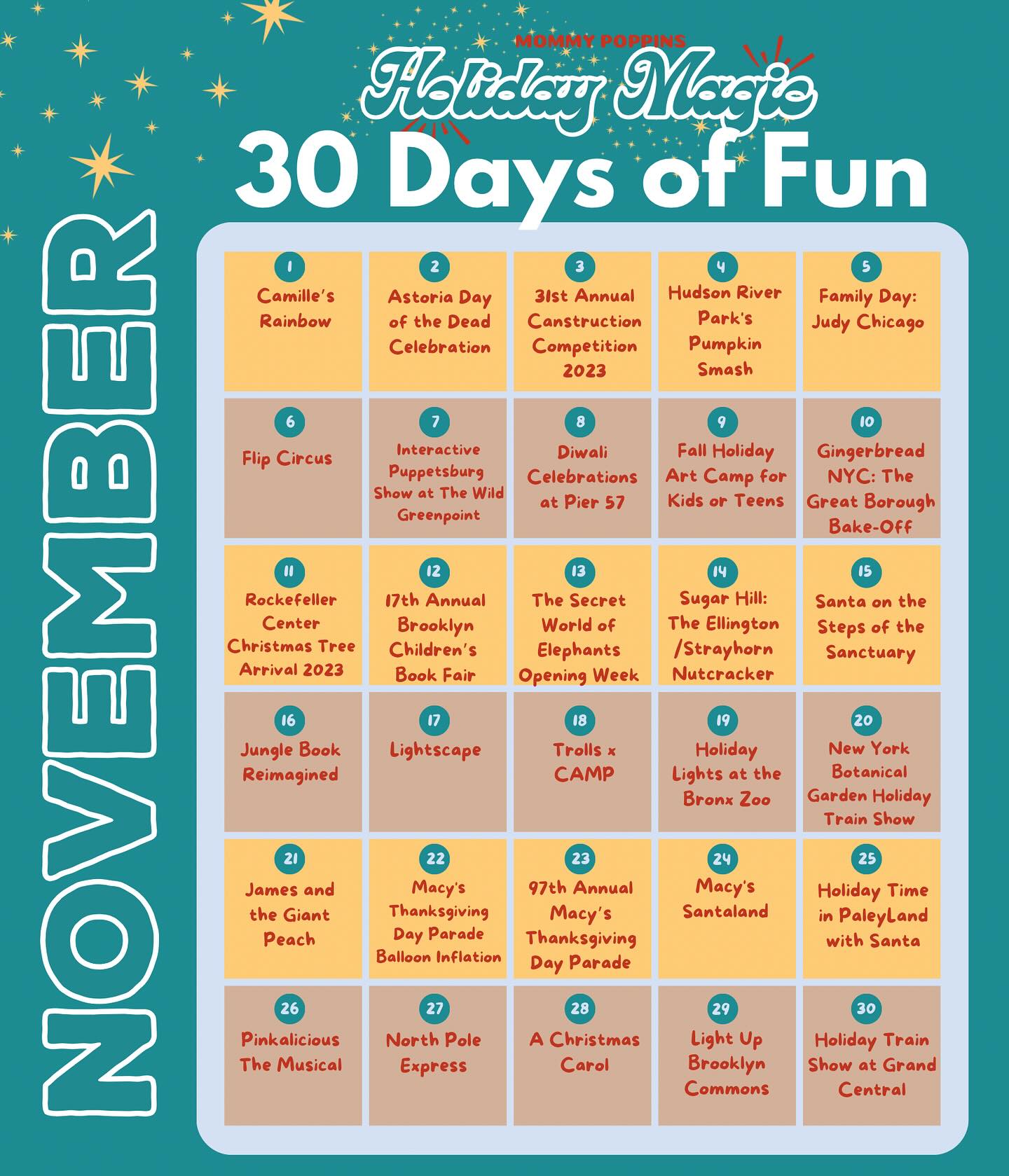 It’s November! I’ve found 30 activities to fill up...