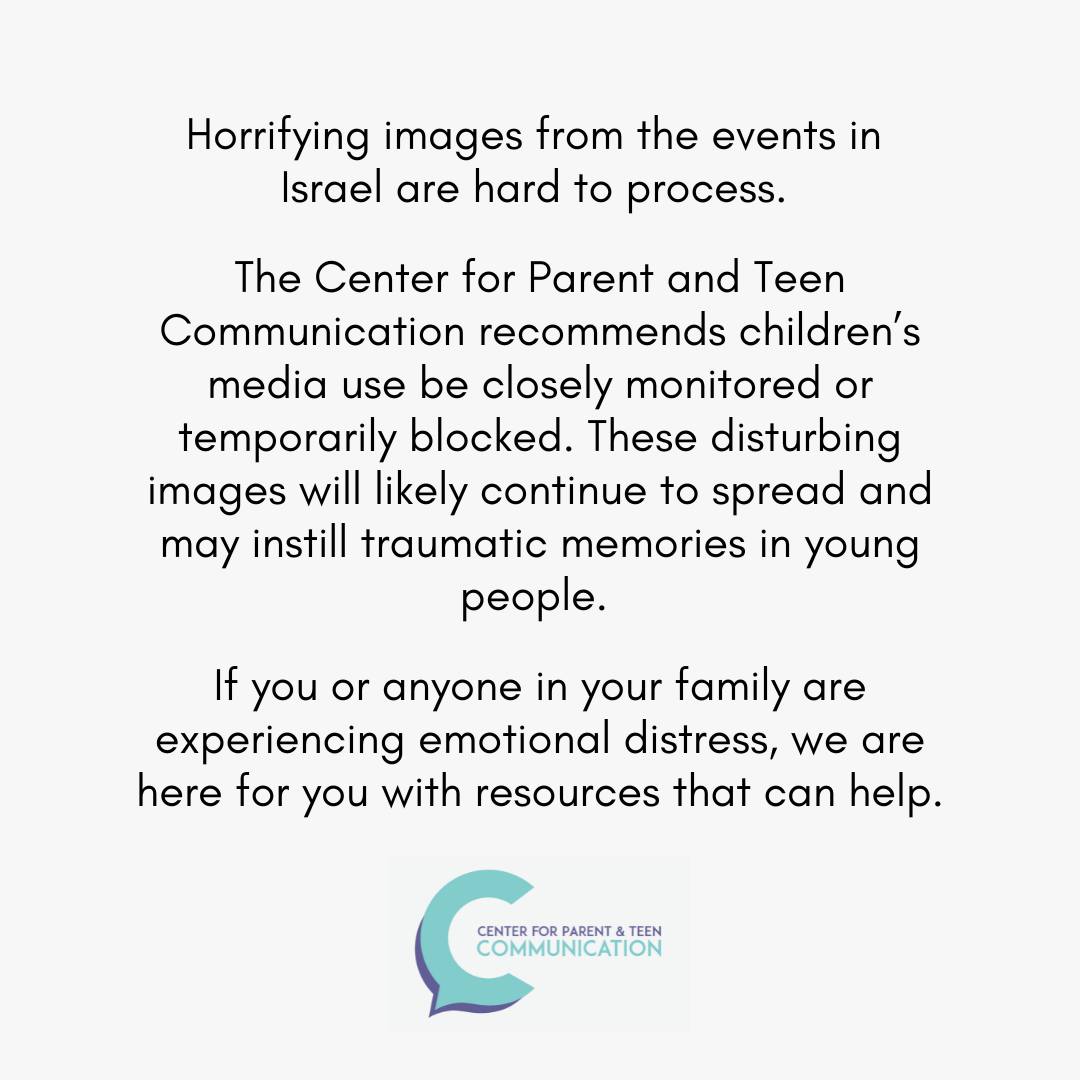 "The Center for Parent and Teen Communication reco...