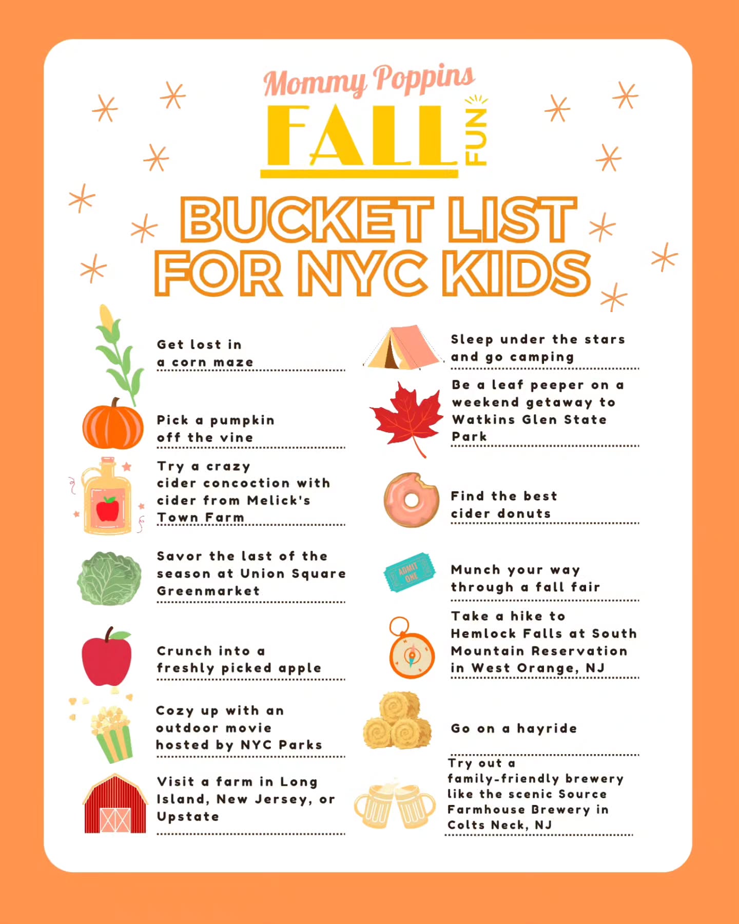 🍂🍁🍂 This is the BEST fall bucket list for families...
