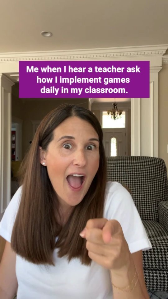 Yes I DO play games every single day in my classro...