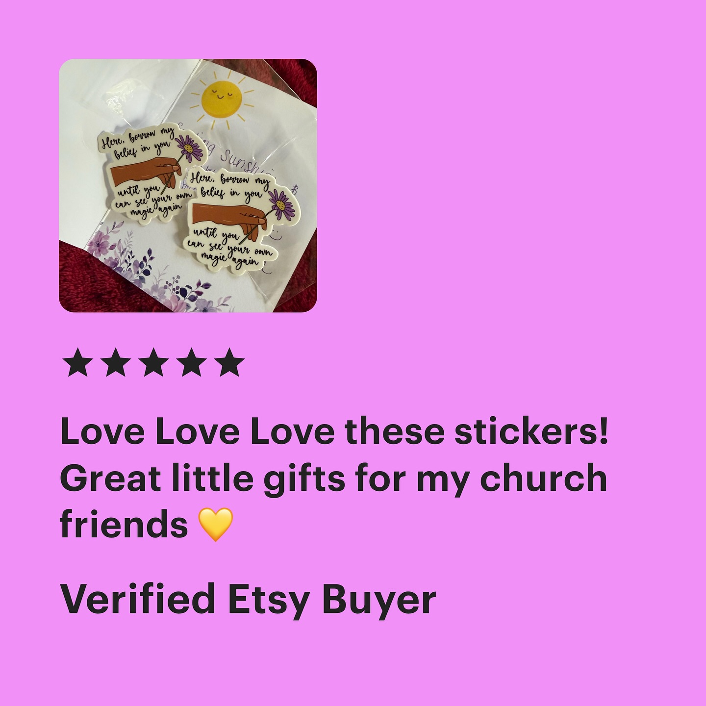 So thankful for the positive reviews and that thes...