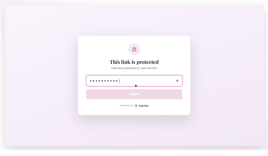 A password-protected Send & Track link