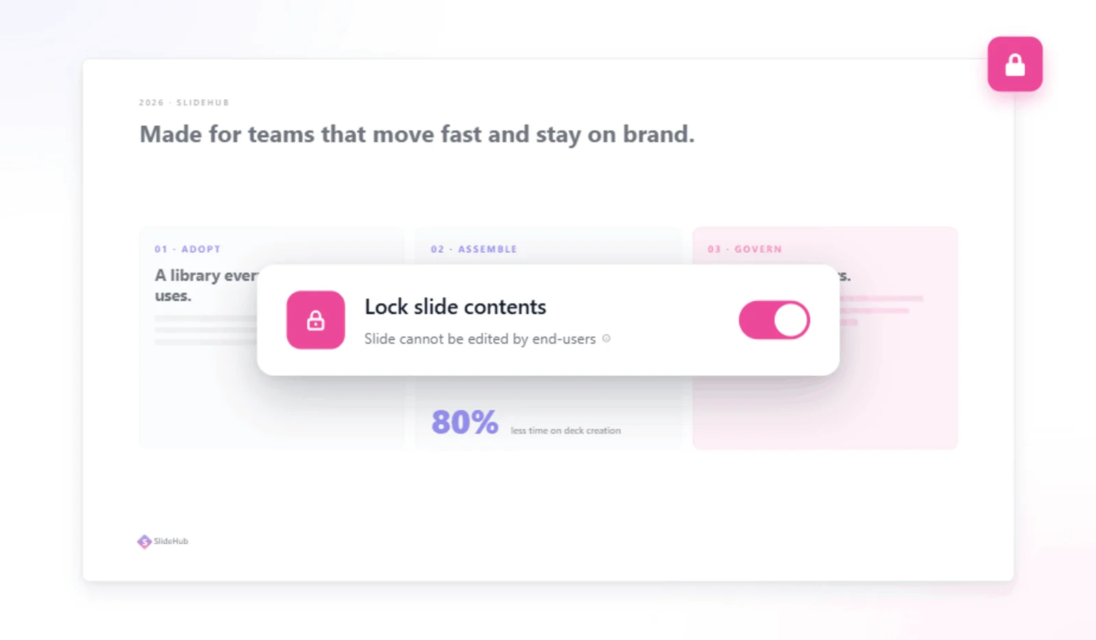 SlideHub lock slide animation