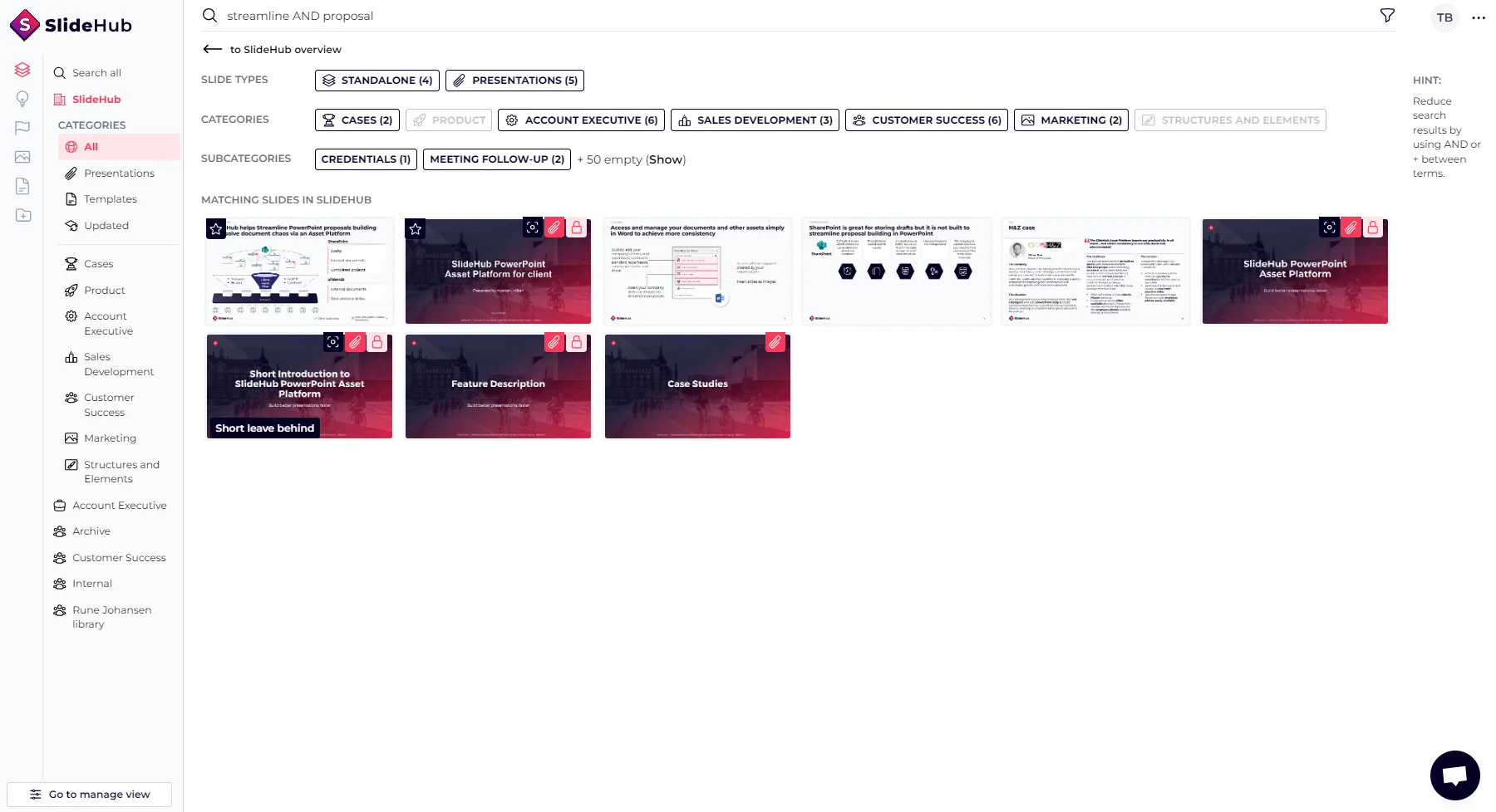 Combining keywords with AND