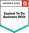 G2 Easiest To Do Business With badge 2025