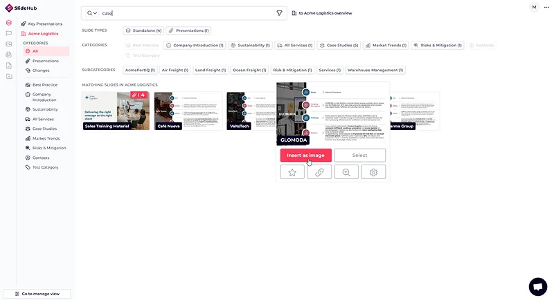 A screenshot showing the process of adding a slide as an image to a Word document