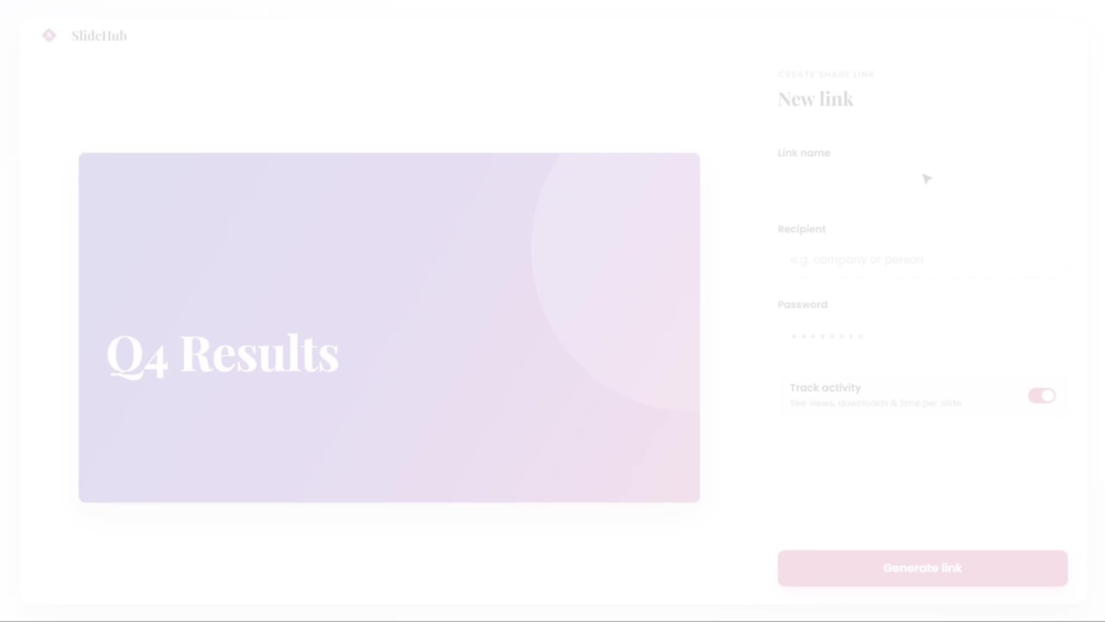 Document tracking software showing a recipient opening a shared deck with slide-level analytics
