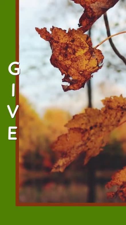 GIVE THANKS at 1 seconds