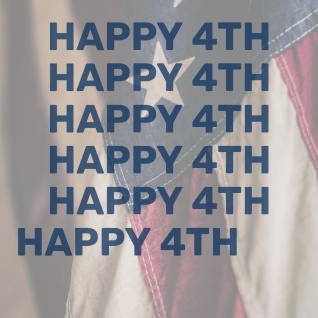 HAPPY 4TH at 1 seconds