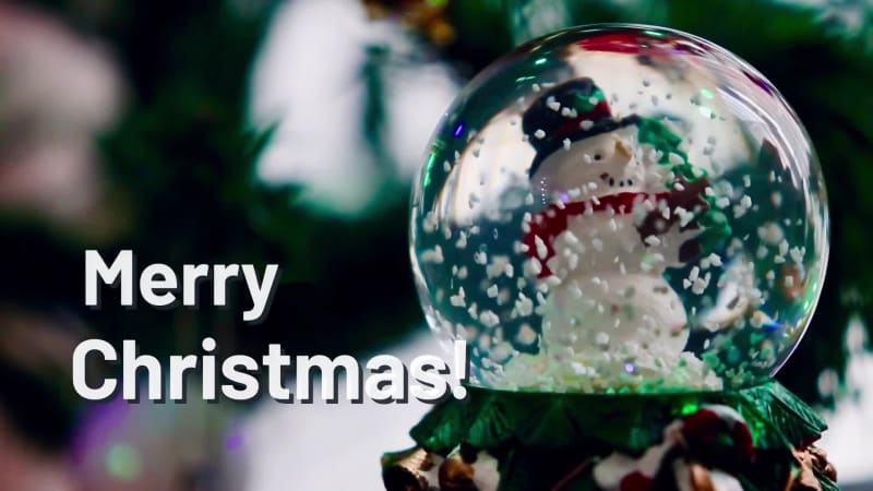SNOW GLOBE CARD at 1 seconds