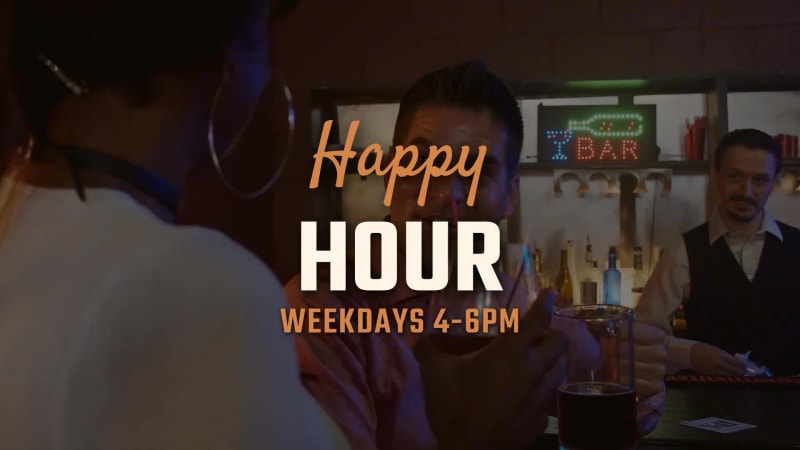 HAPPY HOUR SPECIALS at 1 seconds