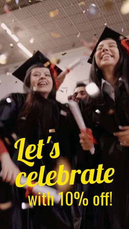 CONGRATS GRADS at 10 seconds