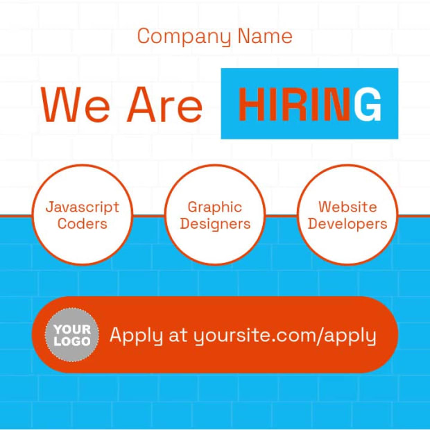 WE ARE HIRING at 10 seconds