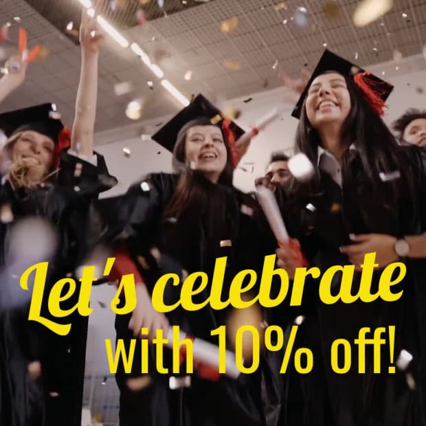 CONGRATS GRADS at 10 seconds