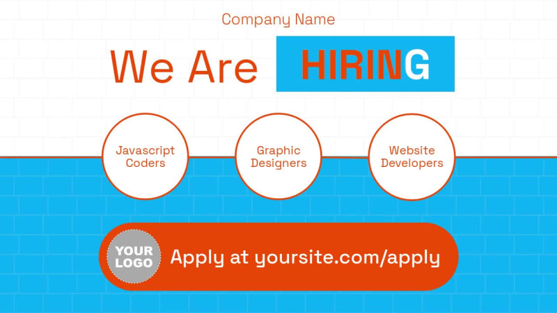 WE ARE HIRING at 10 seconds