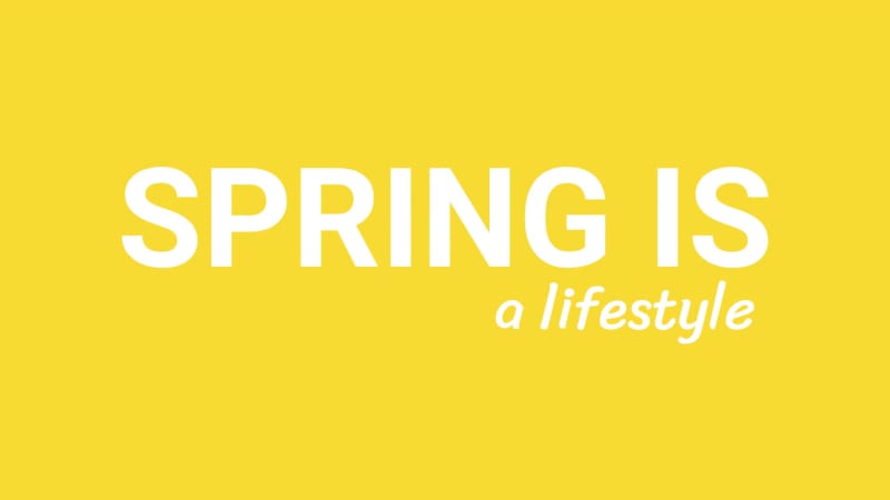 SPRING LIFESTYLE at 10 seconds